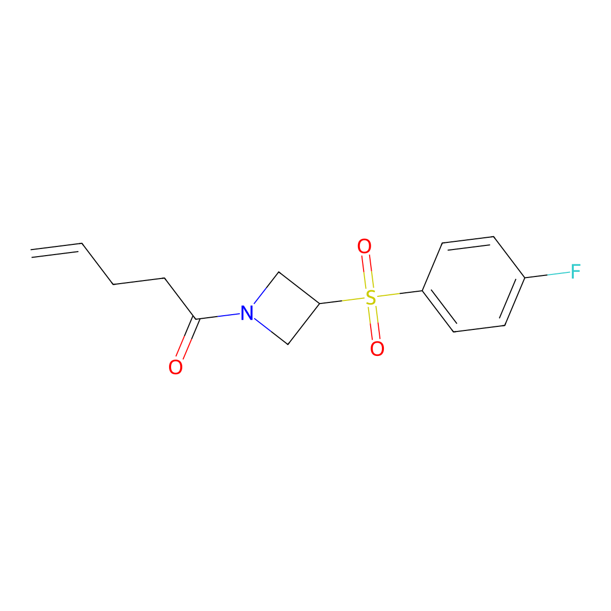 1-(3-((4-Fluorophenyl)sulfonyl)azetidin-1-yl)pent-4-en-1-one molecular structure, CAS 1797176-63-6