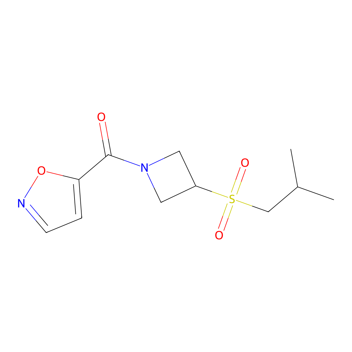 (3-(Isobutylsulfonyl)azetidin-1-yl)(isoxazol-5-yl)methanone molecular structure, CAS 1797177-52-6