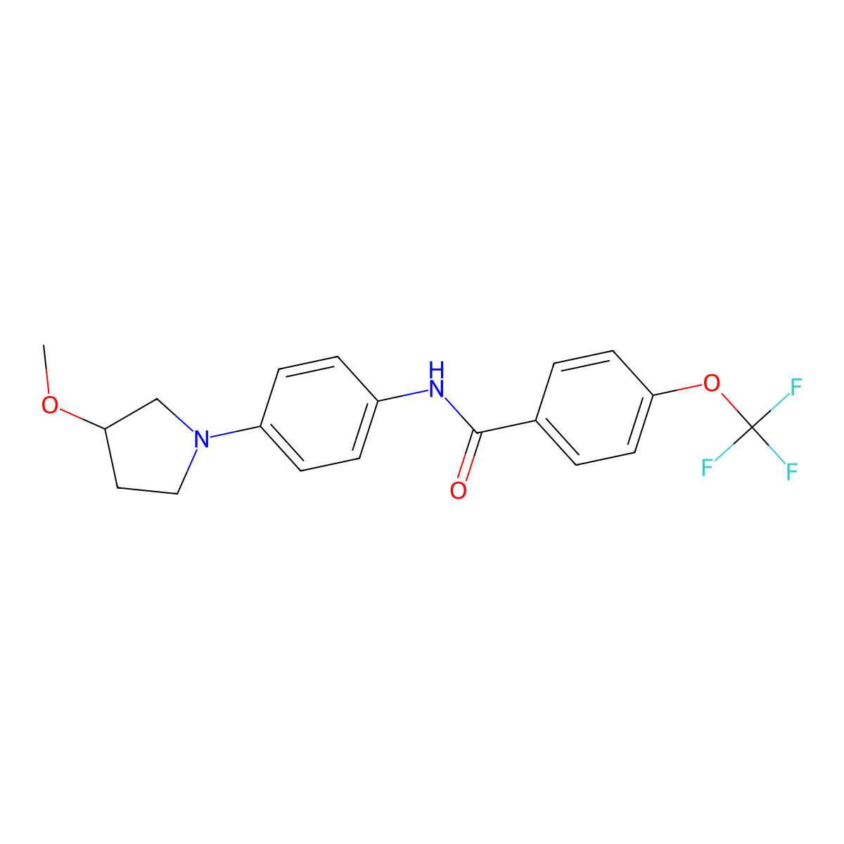 N-[4-(3-Methoxypyrrolidin-1-YL)phenyl]-4-(trifluoromethoxy)benzamide molecular structure, CAS 1797179-57-7