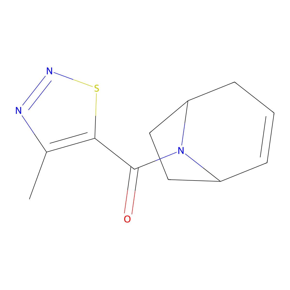 (1R,5S)-8-azabicyclo[3.2.1]oct-2-en-8-yl(4-methyl-1,2,3-thiadiazol-5-yl)methanone molecular structure, CAS 1797182-00-3