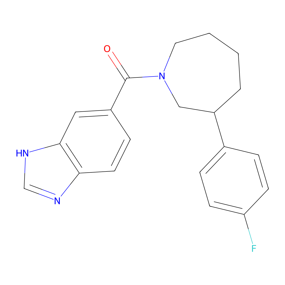 (1H-benzo[d]imidazol-5-yl)(3-(4-fluorophenyl)azepan-1-yl)methanone molecular structure, CAS 1797182-03-6