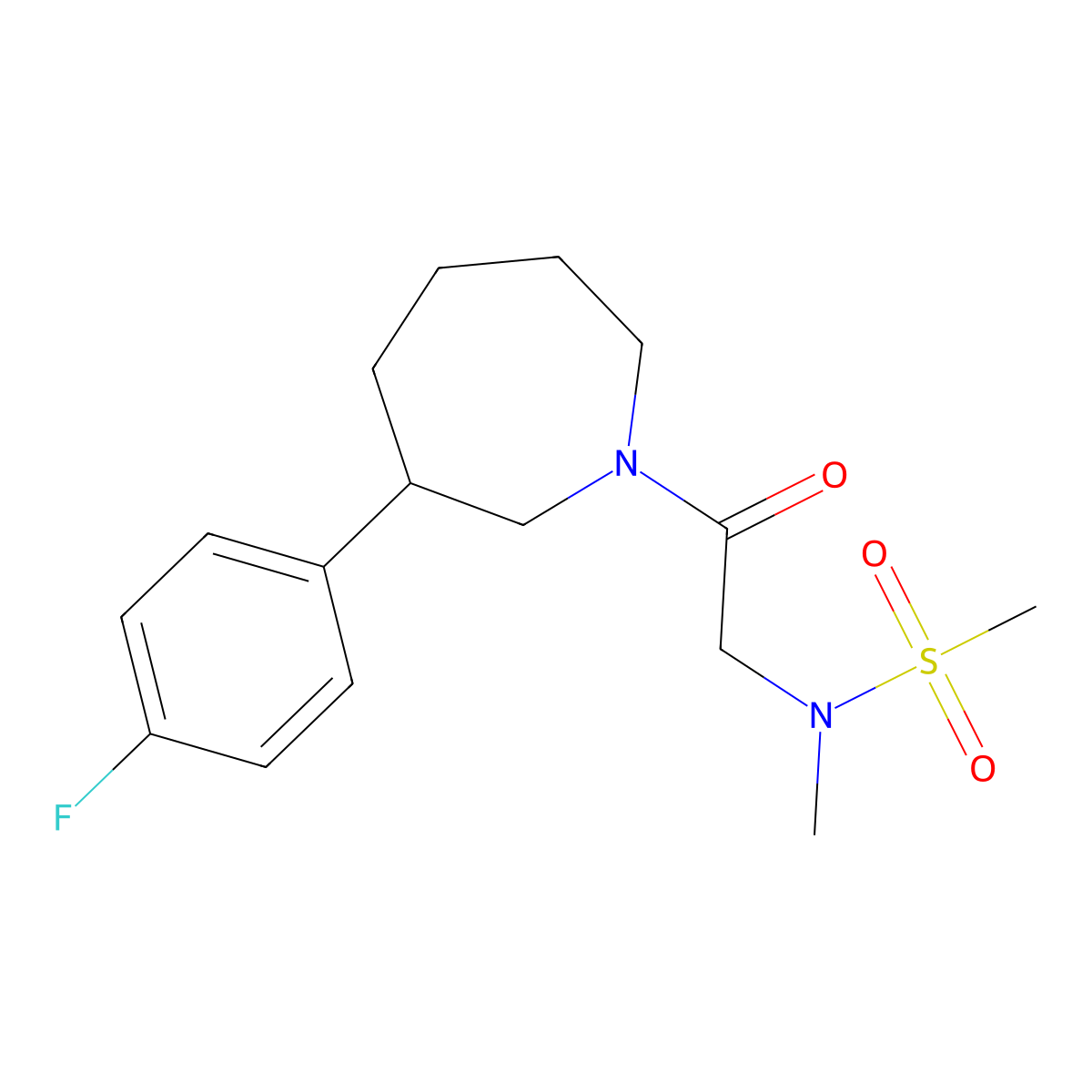 N-{2-[3-(4-fluorophenyl)azepan-1-yl]-2-oxoethyl}-N-methylmethanesulfonamide molecular structure, CAS 1797182-12-7