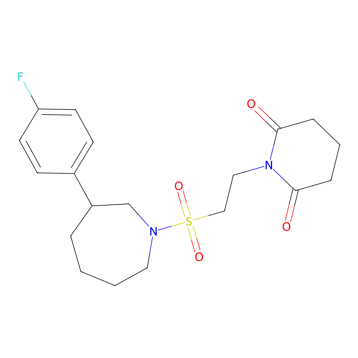 1-(2-{[3-(4-Fluorophenyl)azepan-1-yl]sulfonyl}ethyl)piperidine-2,6-dione molecular structure, CAS 1797182-17-2