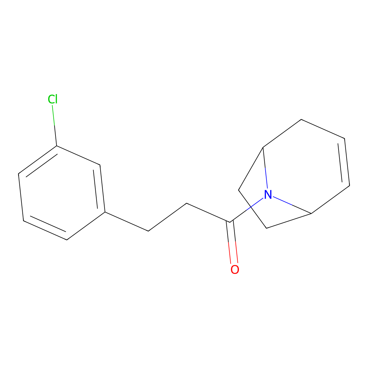 1-((1R,5S)-8-azabicyclo[3.2.1]oct-2-en-8-yl)-3-(3-chlorophenyl)propan-1-one molecular structure, CAS 1797182-20-7