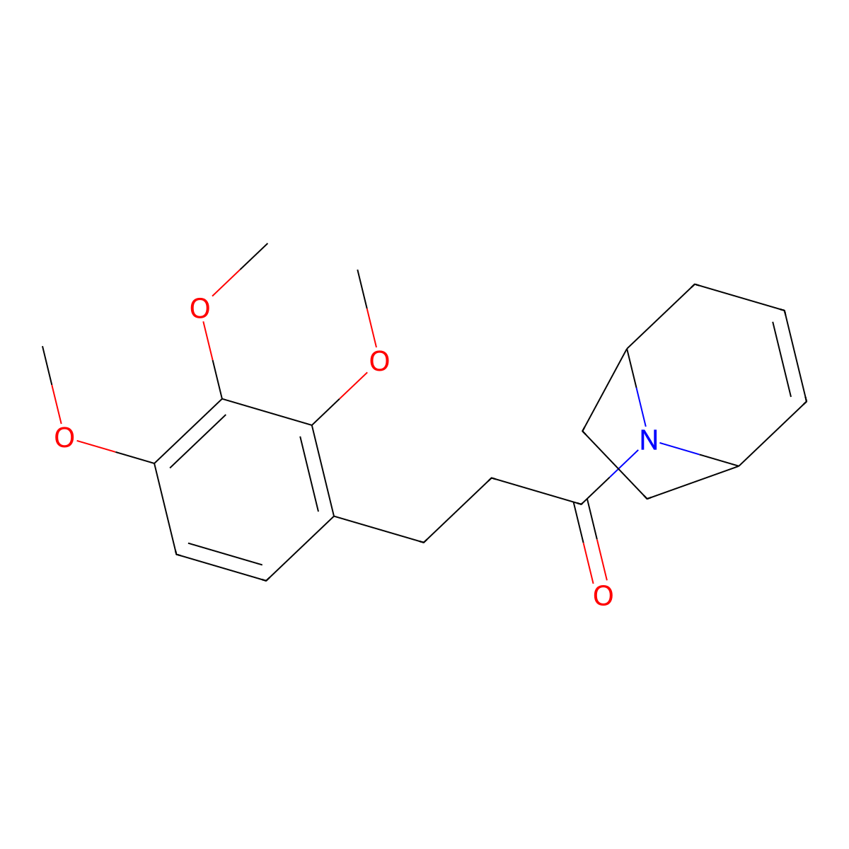 1-((1R,5S)-8-azabicyclo[3.2.1]oct-2-en-8-yl)-3-(2,3,4-trimethoxyphenyl)propan-1-one molecular structure, CAS 1797182-25-2
