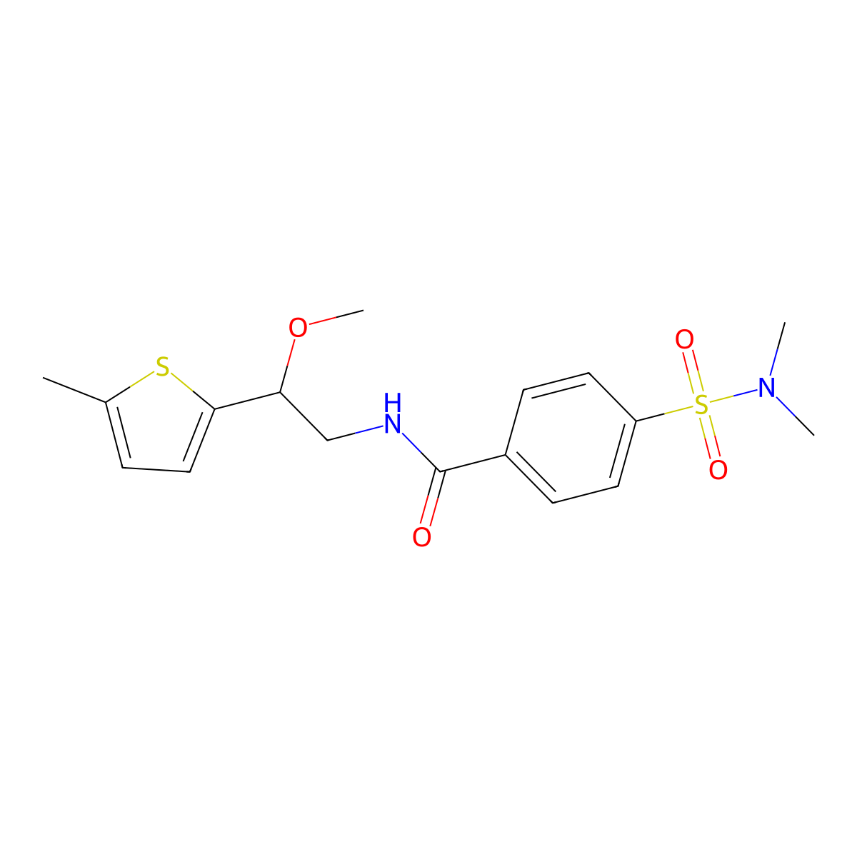 4-(Dimethylsulfamoyl)-N-[2-methoxy-2-(5-methylthiophen-2-YL)ethyl]benzamide molecular structure, CAS 1797182-66-1