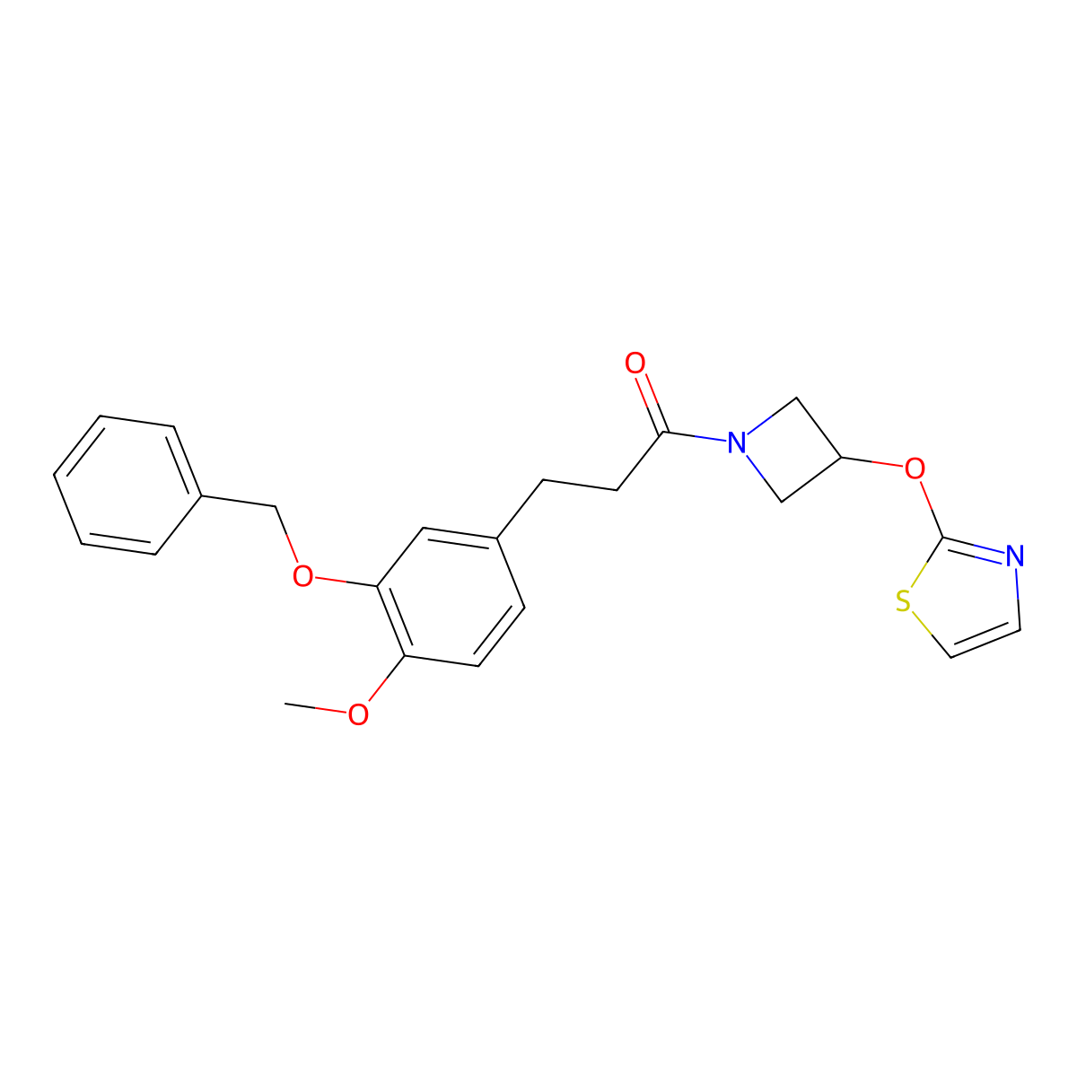 3-(3-(Benzyloxy)-4-methoxyphenyl)-1-(3-(thiazol-2-yloxy)azetidin-1-yl)propan-1-one molecular structure, CAS 1797182-75-2