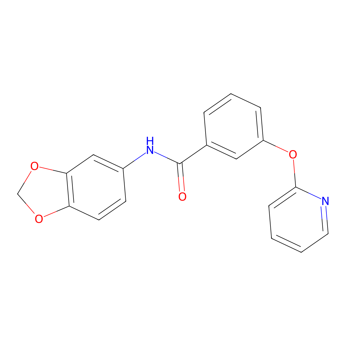 N-(benzo[d][1,3]dioxol-5-yl)-3-(pyridin-2-yloxy)benzamide molecular structure, CAS 1797182-77-4