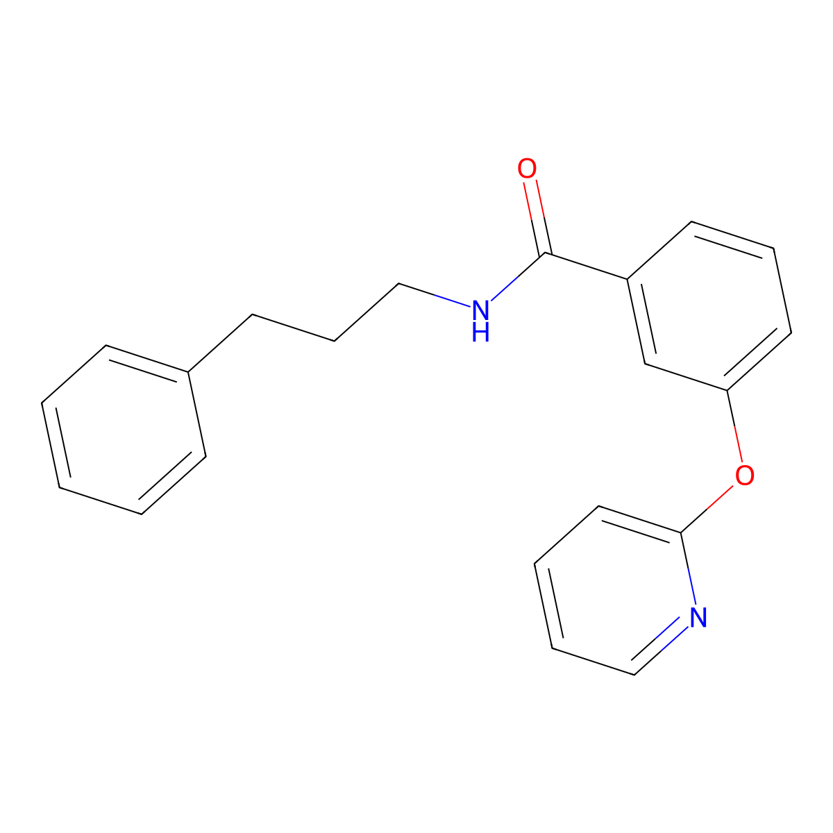 N-(3-phenylpropyl)-3-(pyridin-2-yloxy)benzamide molecular structure, CAS 1797182-82-1