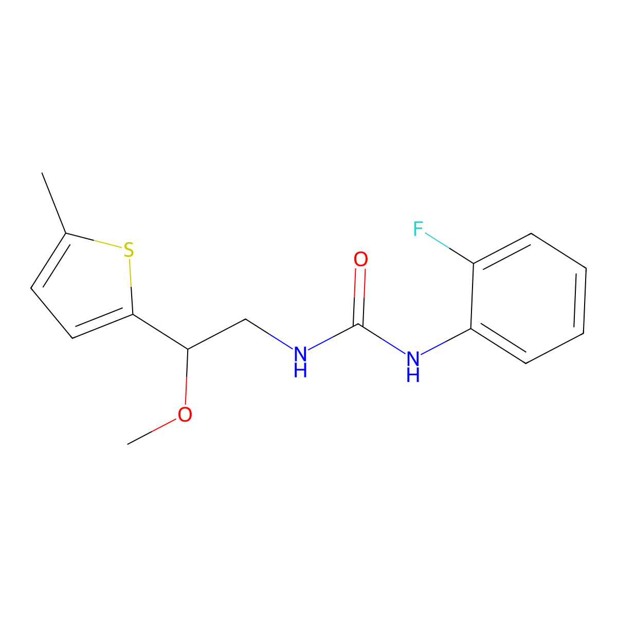 1-(2-Fluorophenyl)-3-[2-methoxy-2-(5-methylthiophen-2-YL)ethyl]urea molecular structure, CAS 1797182-88-7