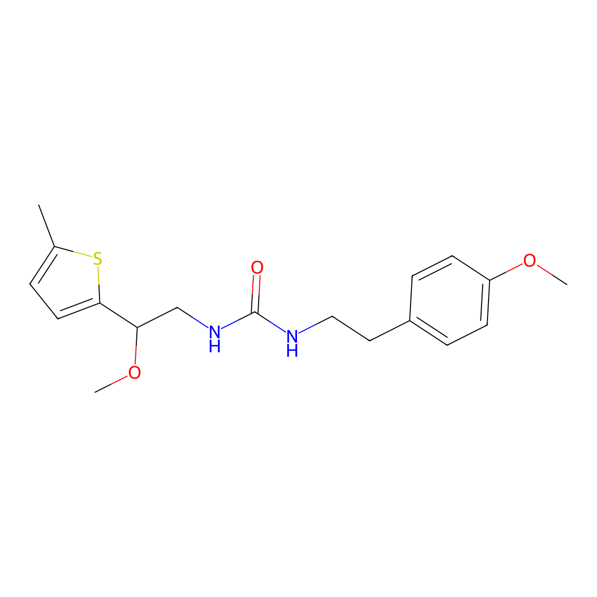 1-(2-Methoxy-2-(5-methylthiophen-2-yl)ethyl)-3-(4-methoxyphenethyl)urea molecular structure, CAS 1797182-93-4