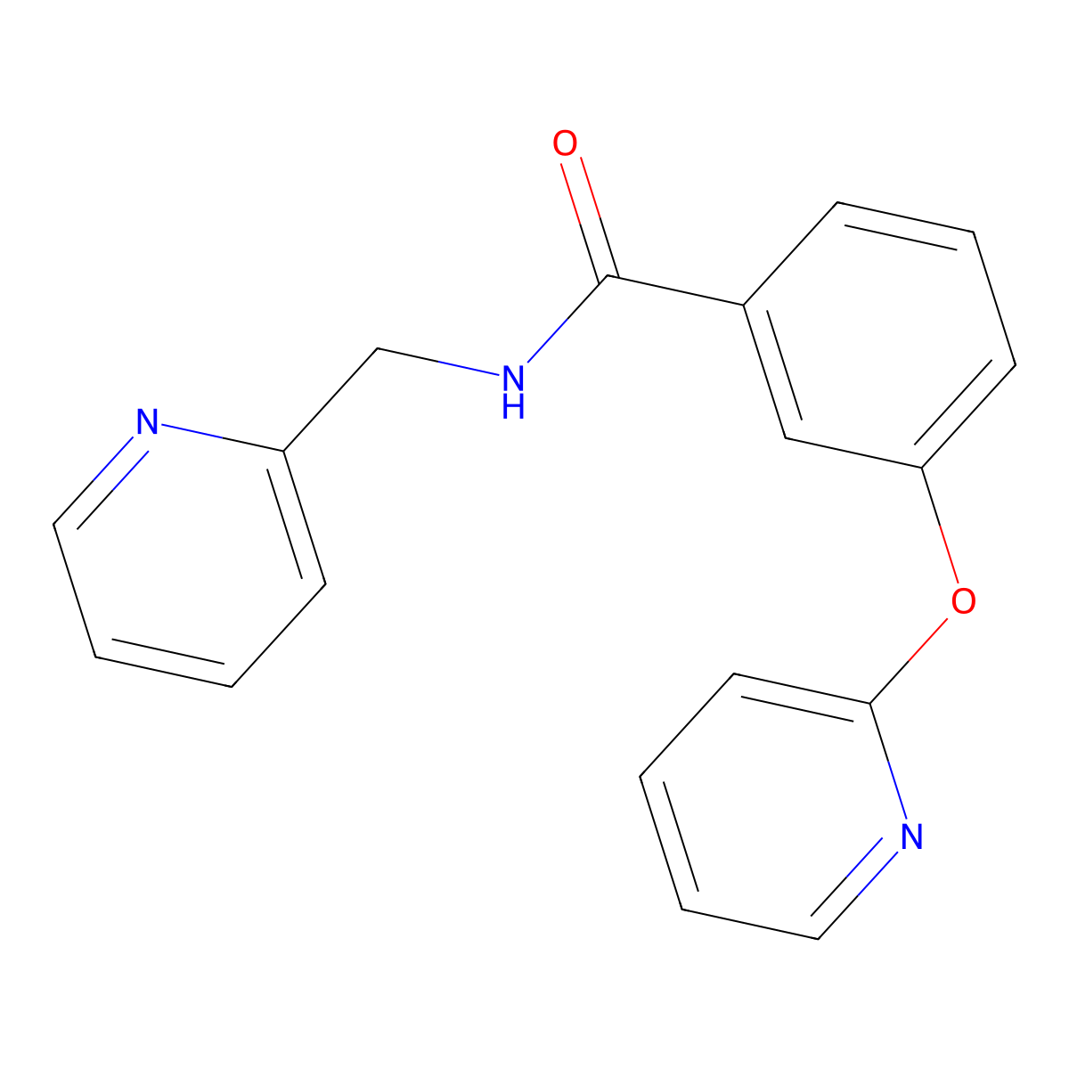 N-(pyridin-2-ylmethyl)-3-(pyridin-2-yloxy)benzamide molecular structure, CAS 1797182-96-7