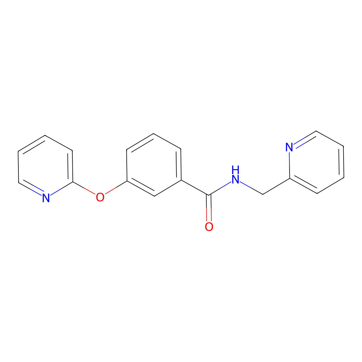 N-(pyridin-2-ylmethyl)-3-(pyridin-2-yloxy)benzamide molecular structure, CAS 1797182-96-7
