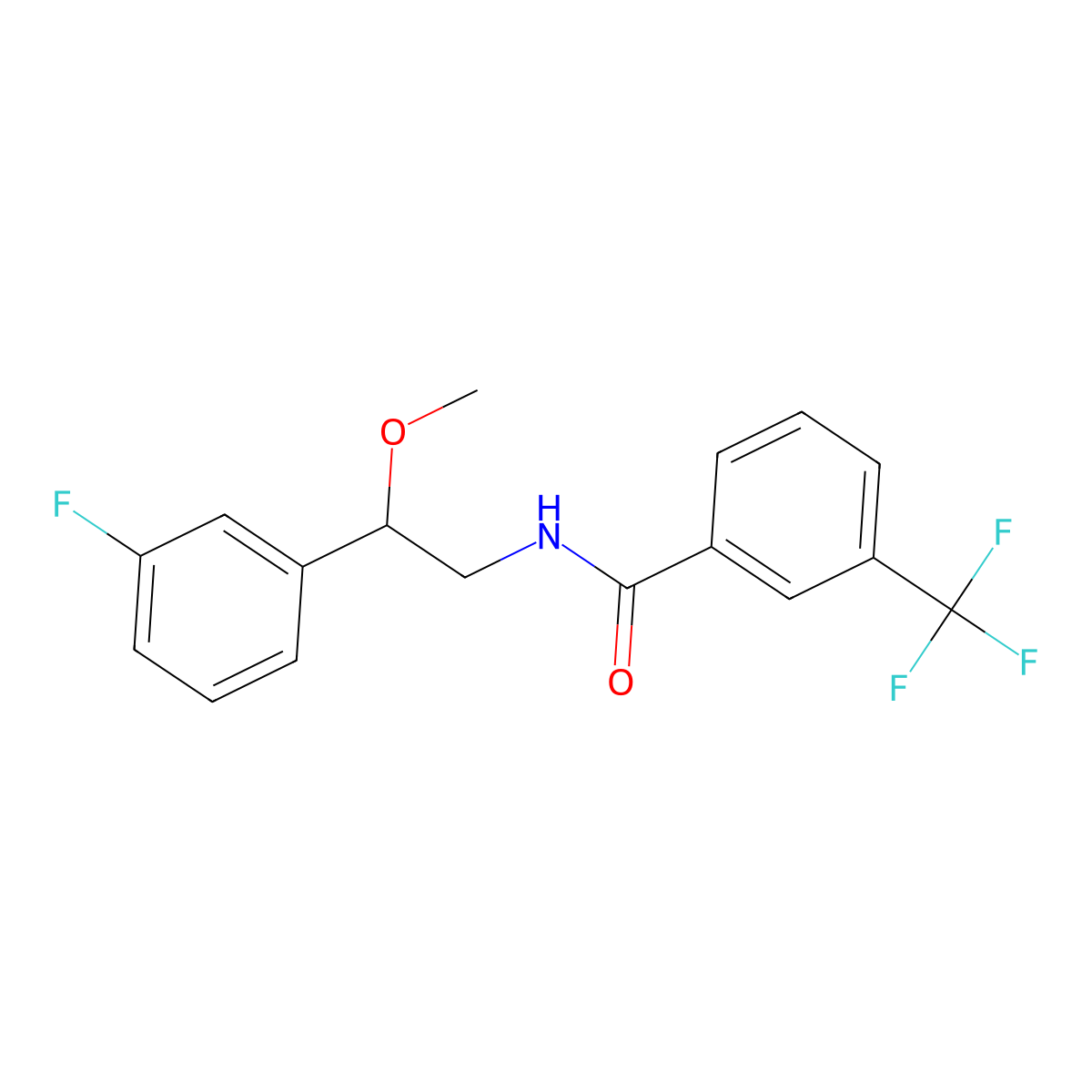 N-[2-(3-fluorophenyl)-2-methoxyethyl]-3-(trifluoromethyl)benzamide molecular structure, CAS 1797183-09-5