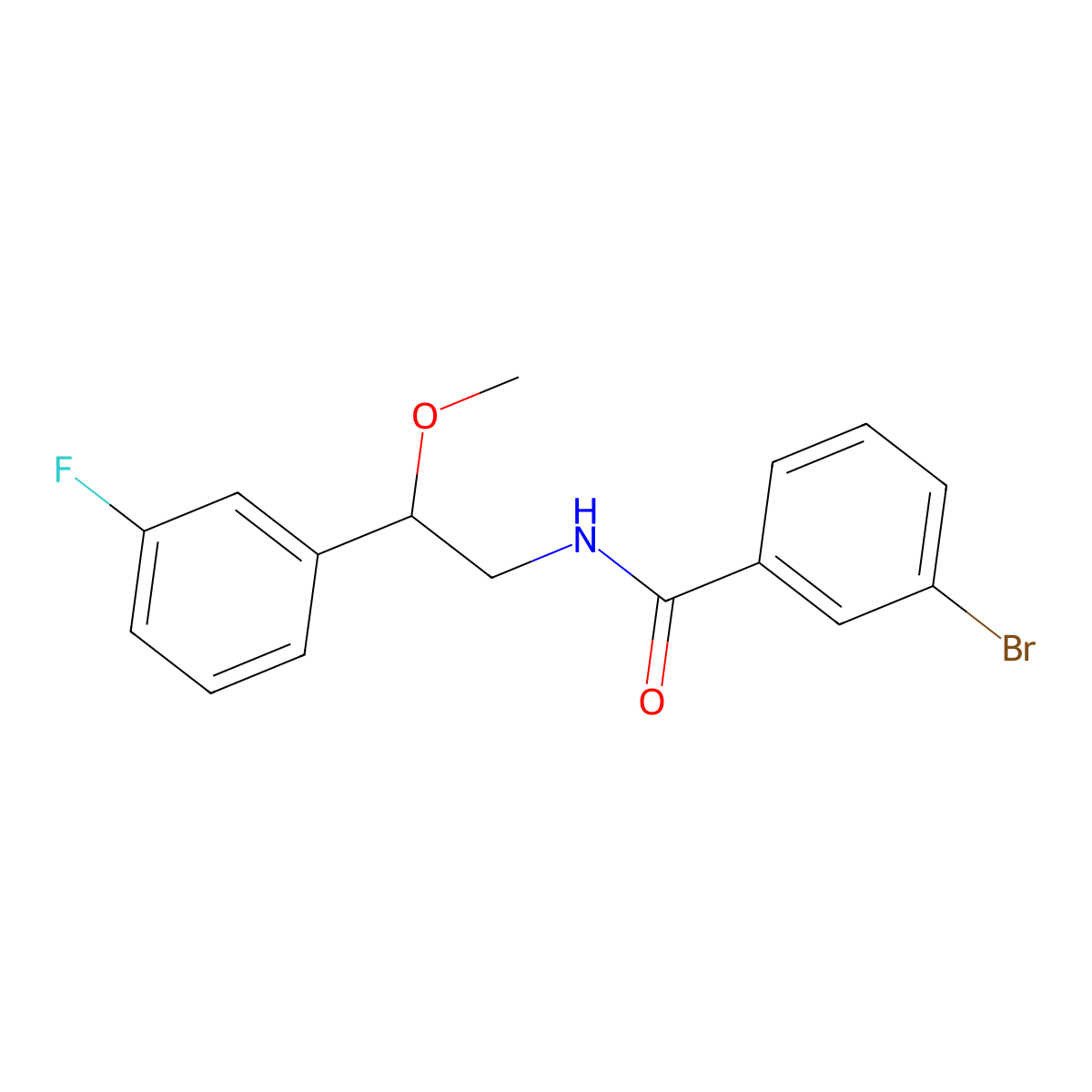 3-bromo-N-[2-(3-fluorophenyl)-2-methoxyethyl]benzamide molecular structure, CAS 1797183-14-2