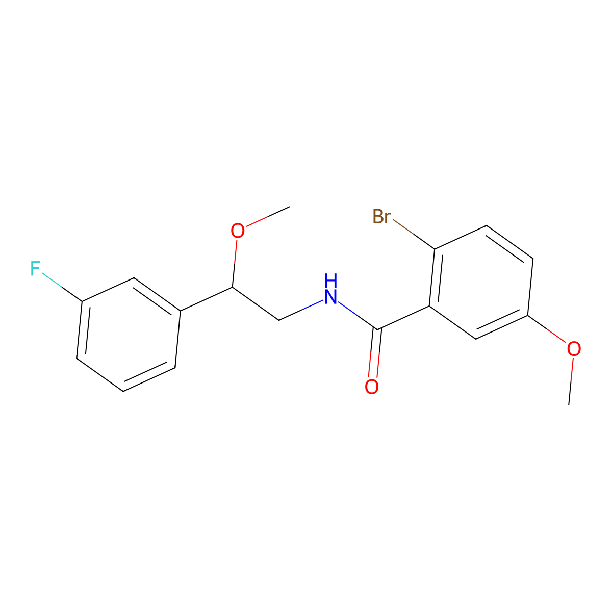 2-bromo-N-[2-(3-fluorophenyl)-2-methoxyethyl]-5-methoxybenzamide molecular structure, CAS 1797183-20-0