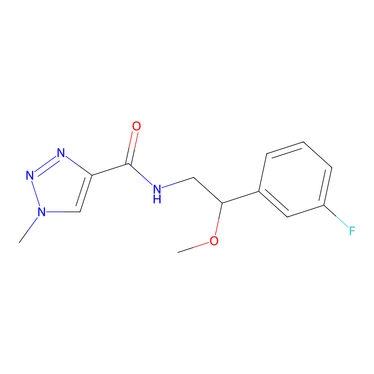 N-[2-(3-fluorophenyl)-2-methoxyethyl]-1-methyl-1H-1,2,3-triazole-4-carboxamide molecular structure, CAS 1797183-26-6