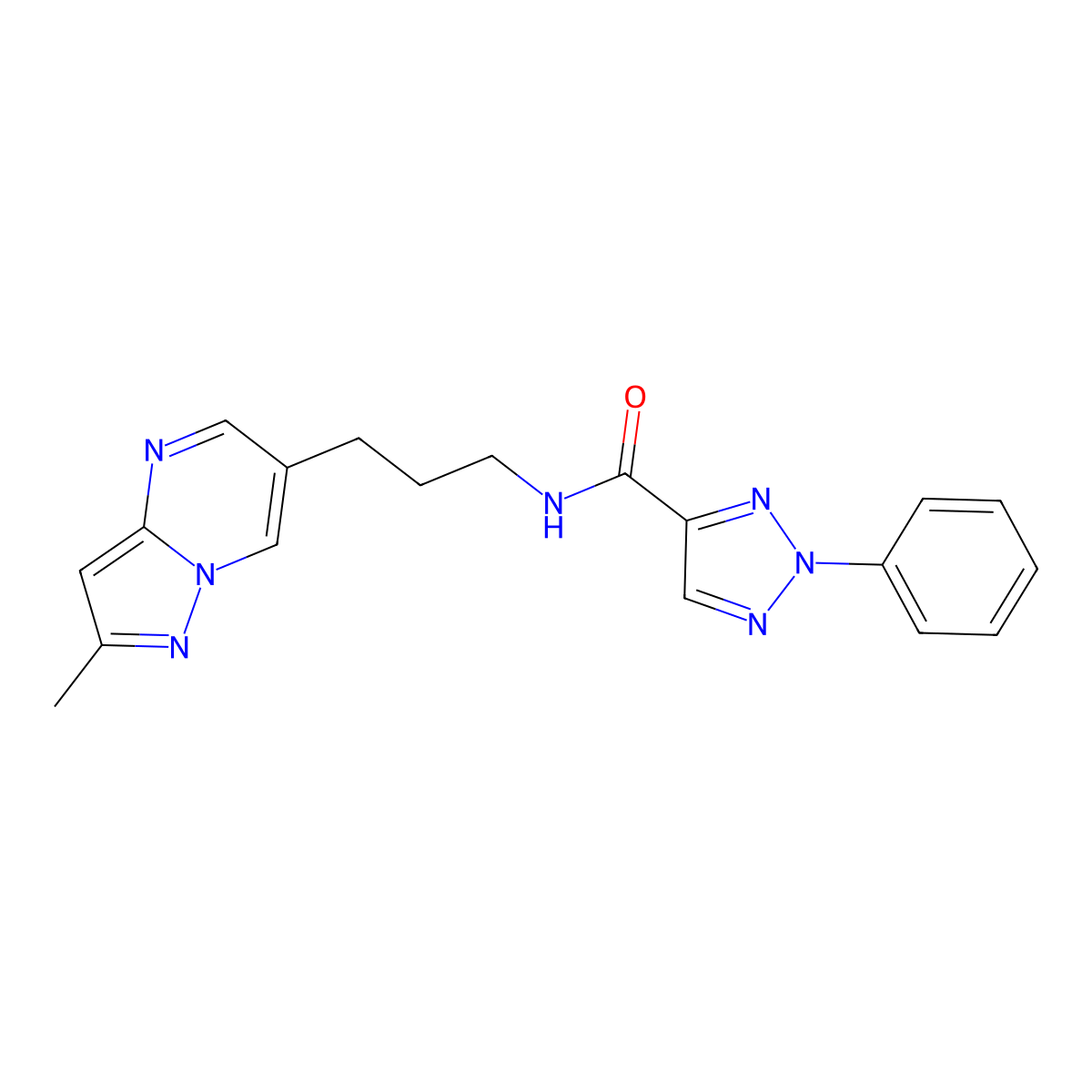 N-(3-{2-methylpyrazolo[1,5-a]pyrimidin-6-yl}propyl)-2-phenyl-2H-1,2,3-triazole-4-carboxamide molecular structure, CAS 1797183-43-7