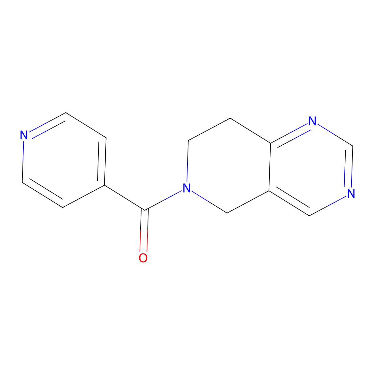 (7,8-dihydropyrido[4,3-d]pyrimidin-6(5H)-yl)(pyridin-4-yl)methanone molecular structure, CAS 1797183-52-8