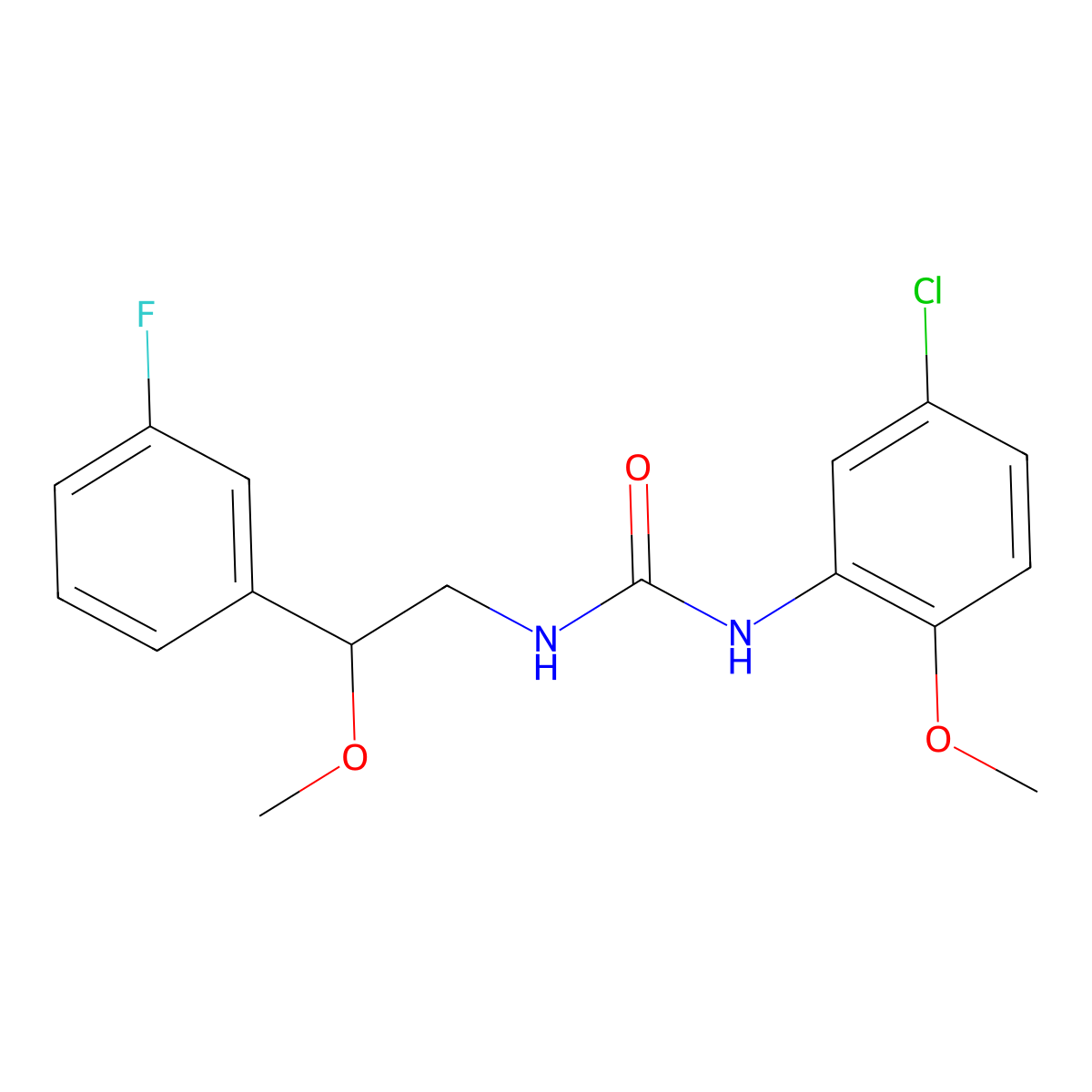 1-(5-Chloro-2-methoxyphenyl)-3-(2-(3-fluorophenyl)-2-methoxyethyl)urea molecular structure, CAS 1797183-58-4