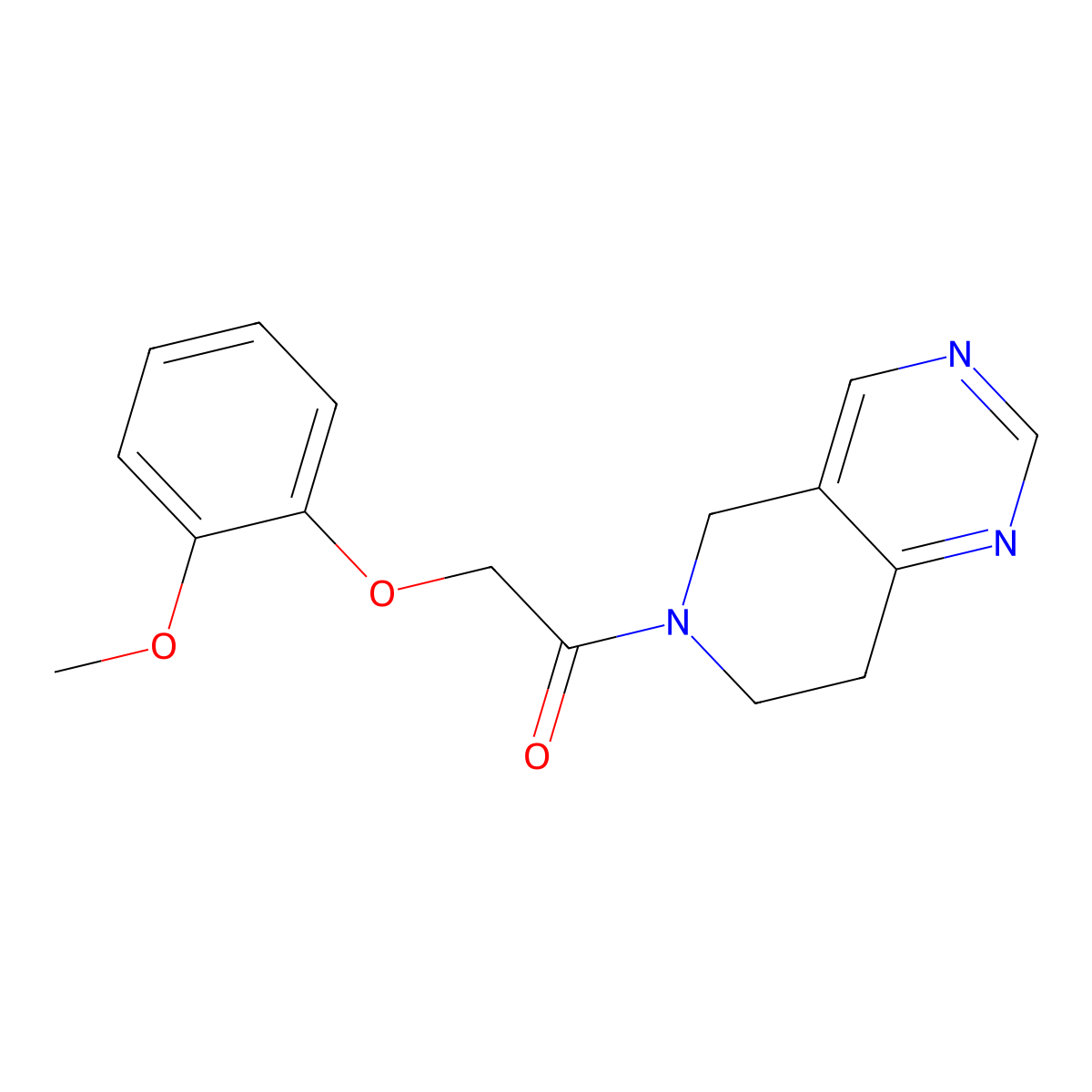 1-(7,8-dihydropyrido[4,3-d]pyrimidin-6(5H)-yl)-2-(2-methoxyphenoxy)ethanone molecular structure, CAS 1797183-61-9