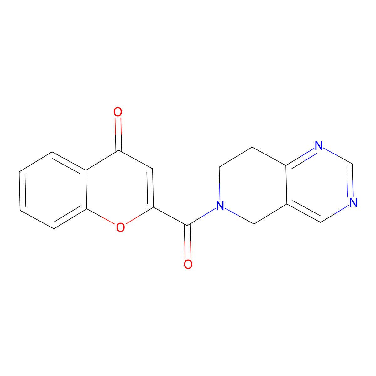 2-(5,6,7,8-tetrahydropyrido[4,3-d]pyrimidine-6-carbonyl)-4H-chromen-4-one molecular structure, CAS 1797183-67-5