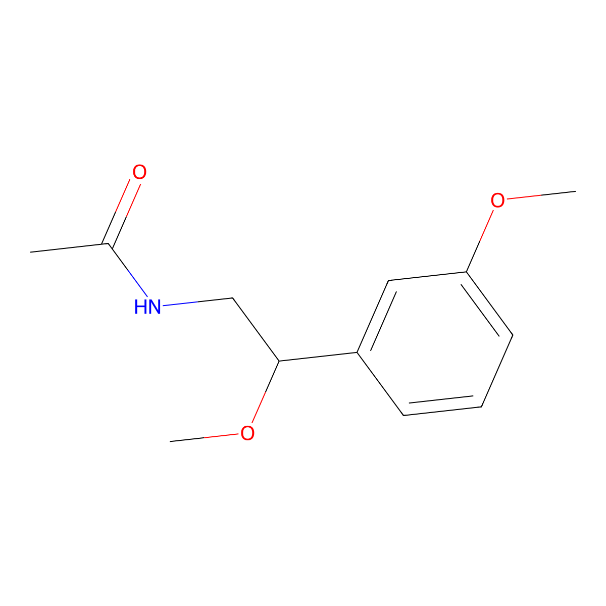 N-[2-methoxy-2-(3-methoxyphenyl)ethyl]acetamide molecular structure, CAS 1797183-90-4