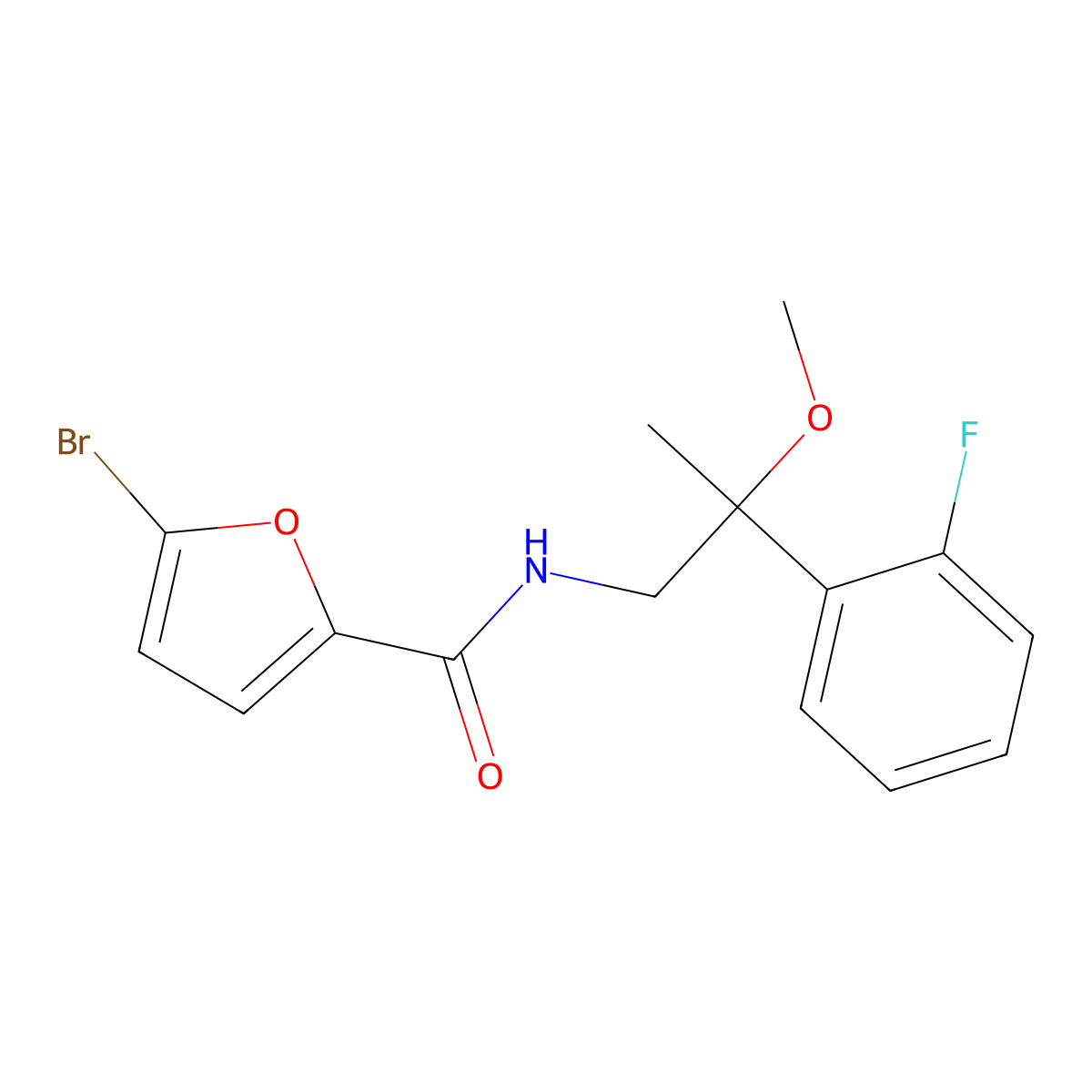 5-Bromo-N-[2-(2-fluorophenyl)-2-methoxypropyl]furan-2-carboxamide molecular structure, CAS 1797184-02-1
