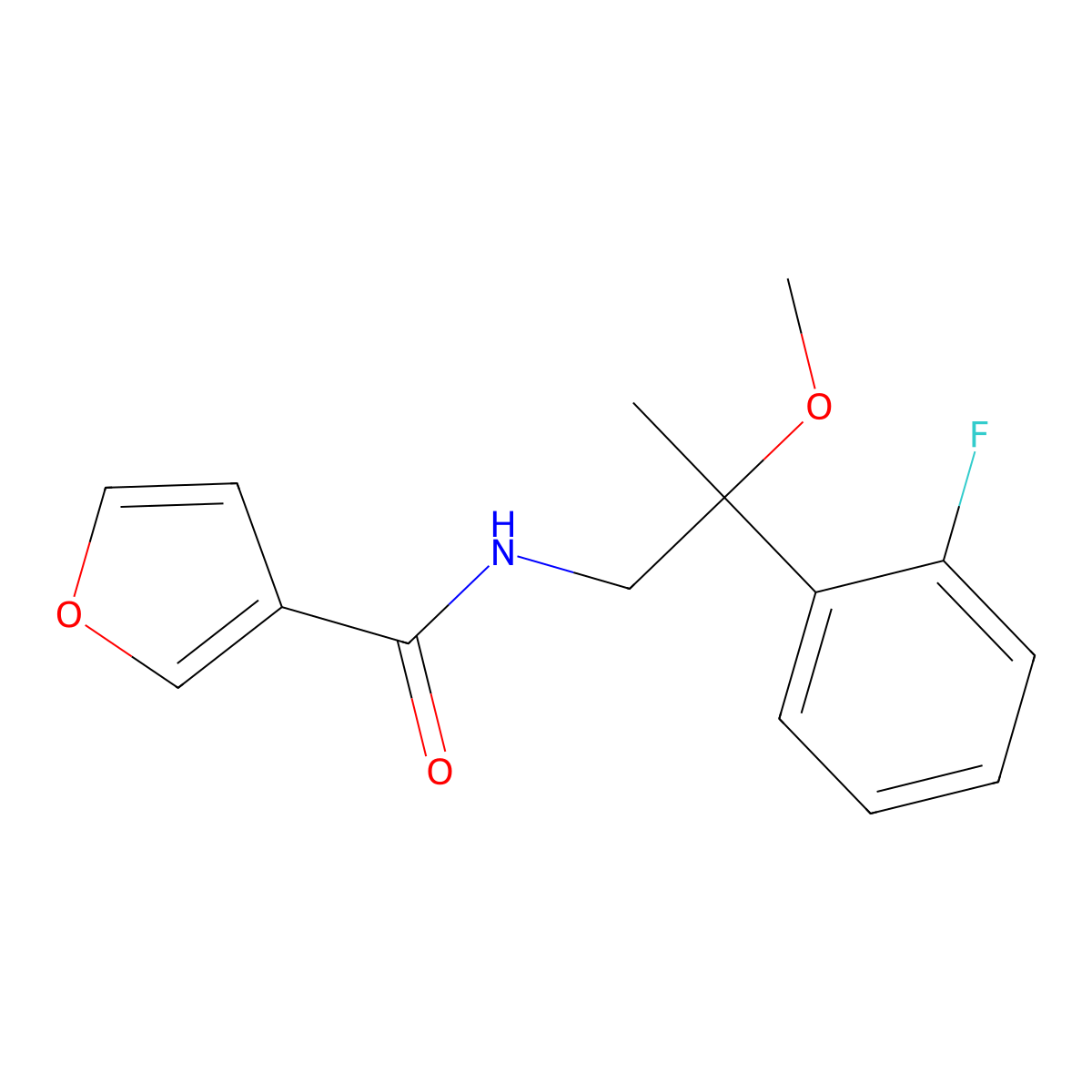 N-[2-(2-Fluorophenyl)-2-methoxypropyl]furan-3-carboxamide molecular structure, CAS 1797184-10-1