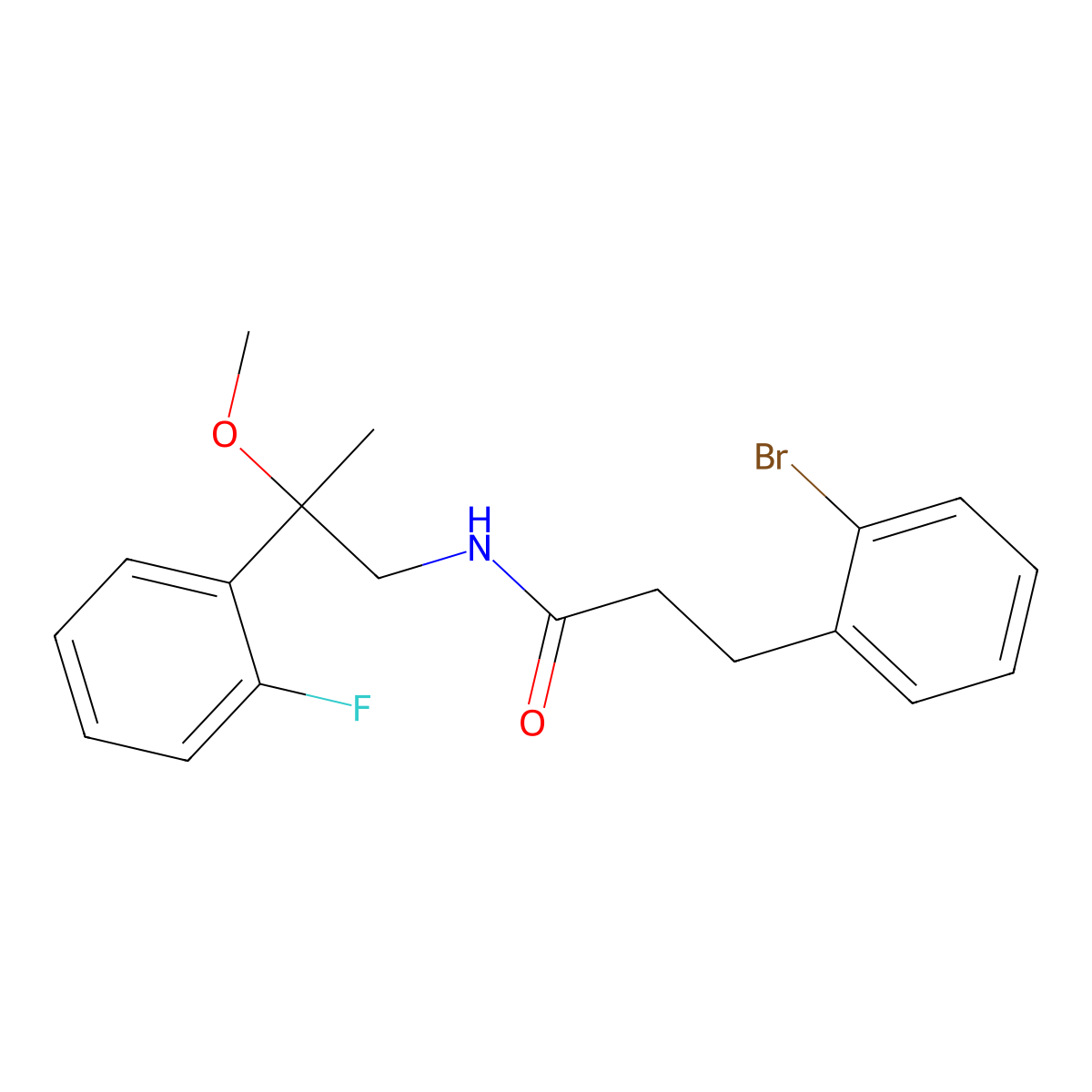 3-(2-Bromophenyl)-N-[2-(2-fluorophenyl)-2-methoxypropyl]propanamide molecular structure, CAS 1797184-17-8