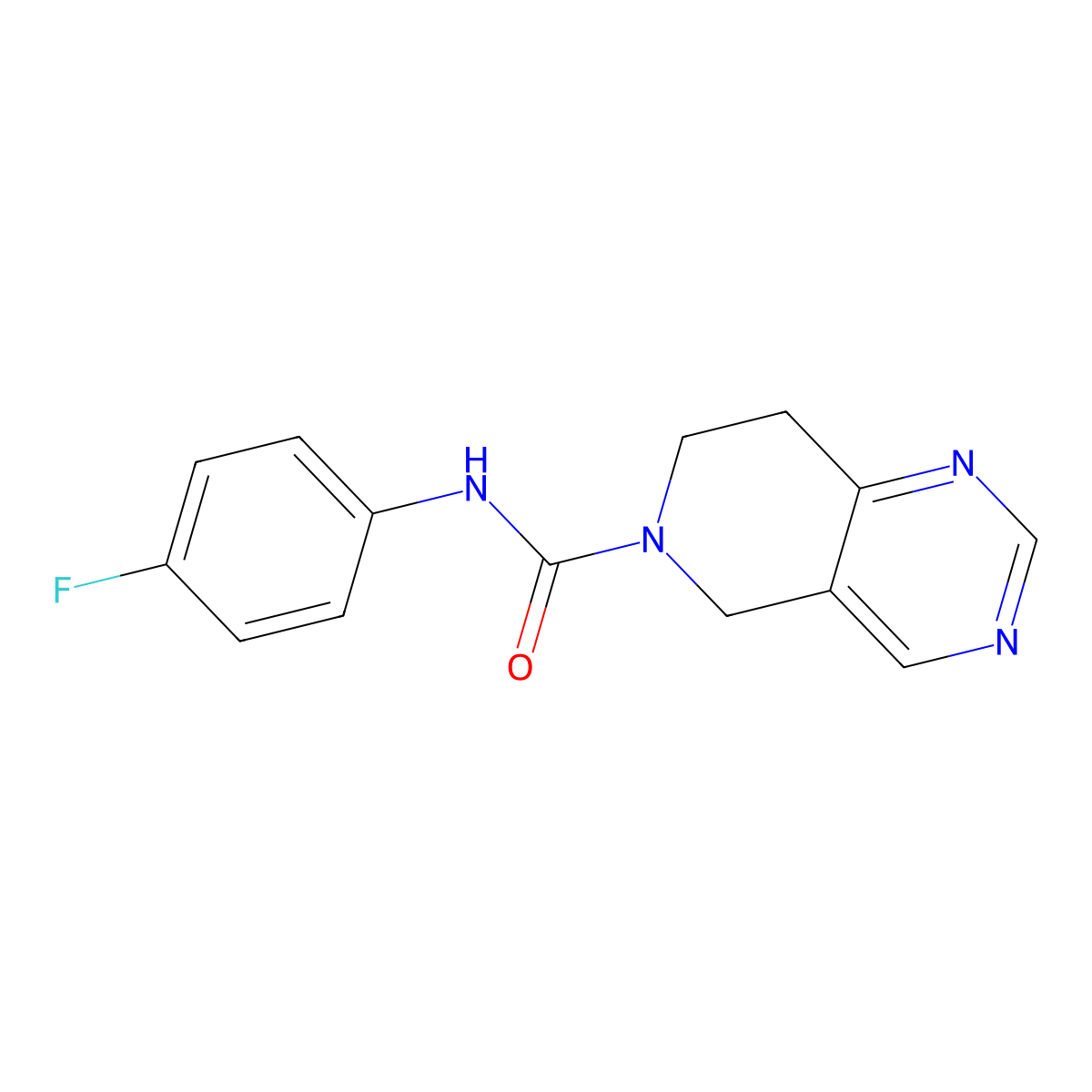 N-(4-fluorophenyl)-7,8-dihydropyrido[4,3-d]pyrimidine-6(5H)-carboxamide molecular structure, CAS 1797184-23-6