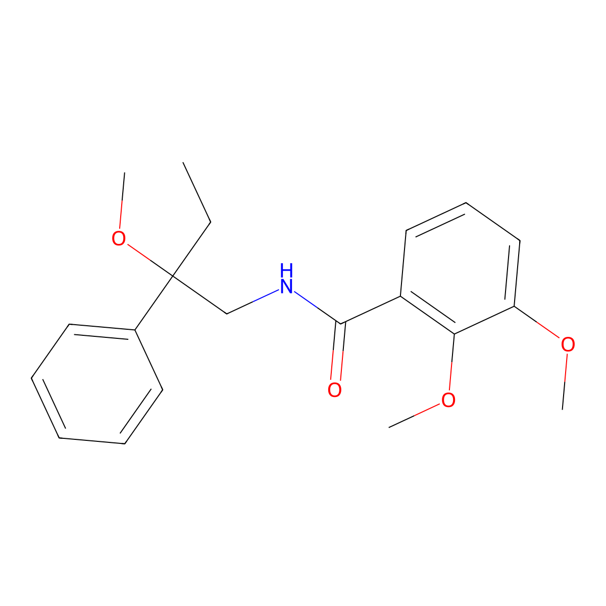 2,3-dimethoxy-N-(2-methoxy-2-phenylbutyl)benzamide molecular structure, CAS 1797184-74-7