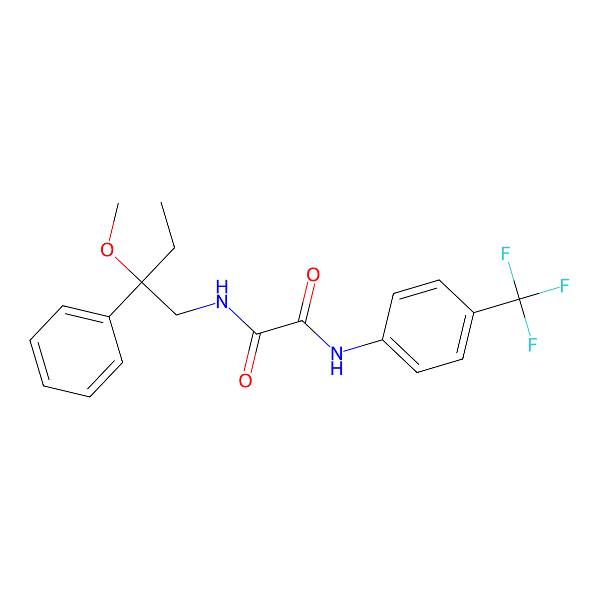 N1-(2-methoxy-2-phenylbutyl)-N2-(4-(trifluoromethyl)phenyl)oxalamide molecular structure, CAS 1797184-93-0