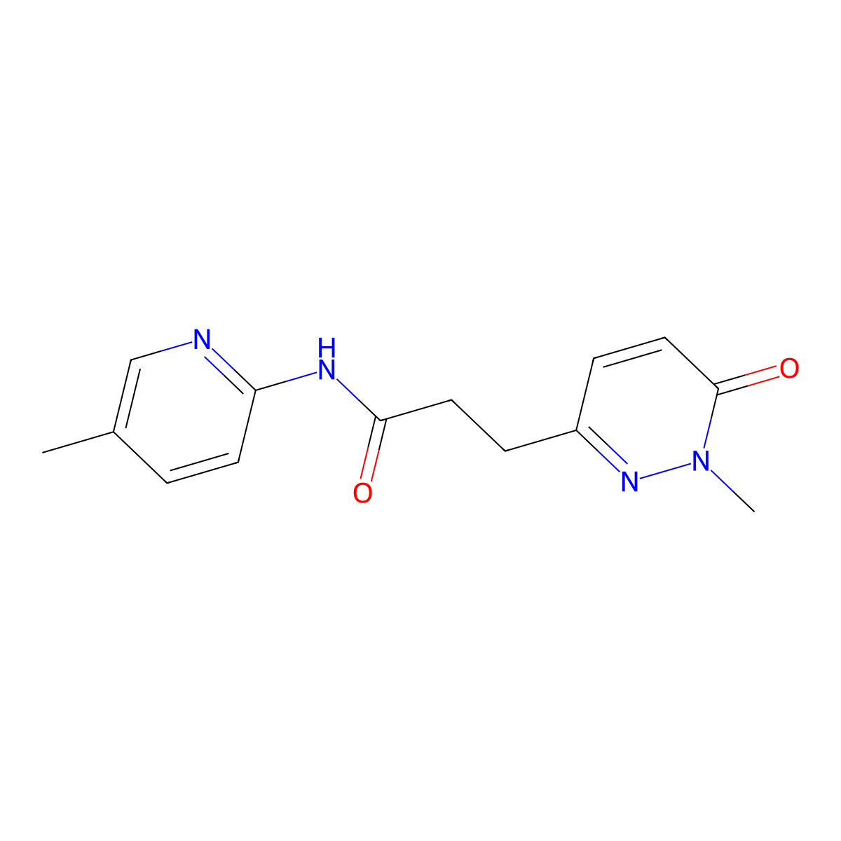 3-(1-methyl-6-oxo-1,6-dihydropyridazin-3-yl)-N-(5-methylpyridin-2-yl)propanamide molecular structure, CAS 1797185-68-2