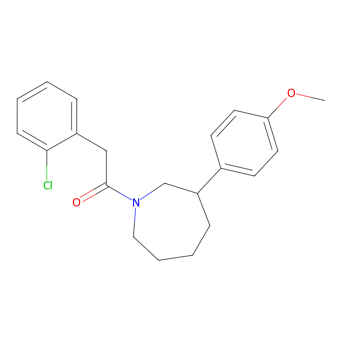 2-(2-Chlorophenyl)-1-(3-(4-methoxyphenyl)azepan-1-yl)ethanone molecular structure, CAS 1797187-78-0