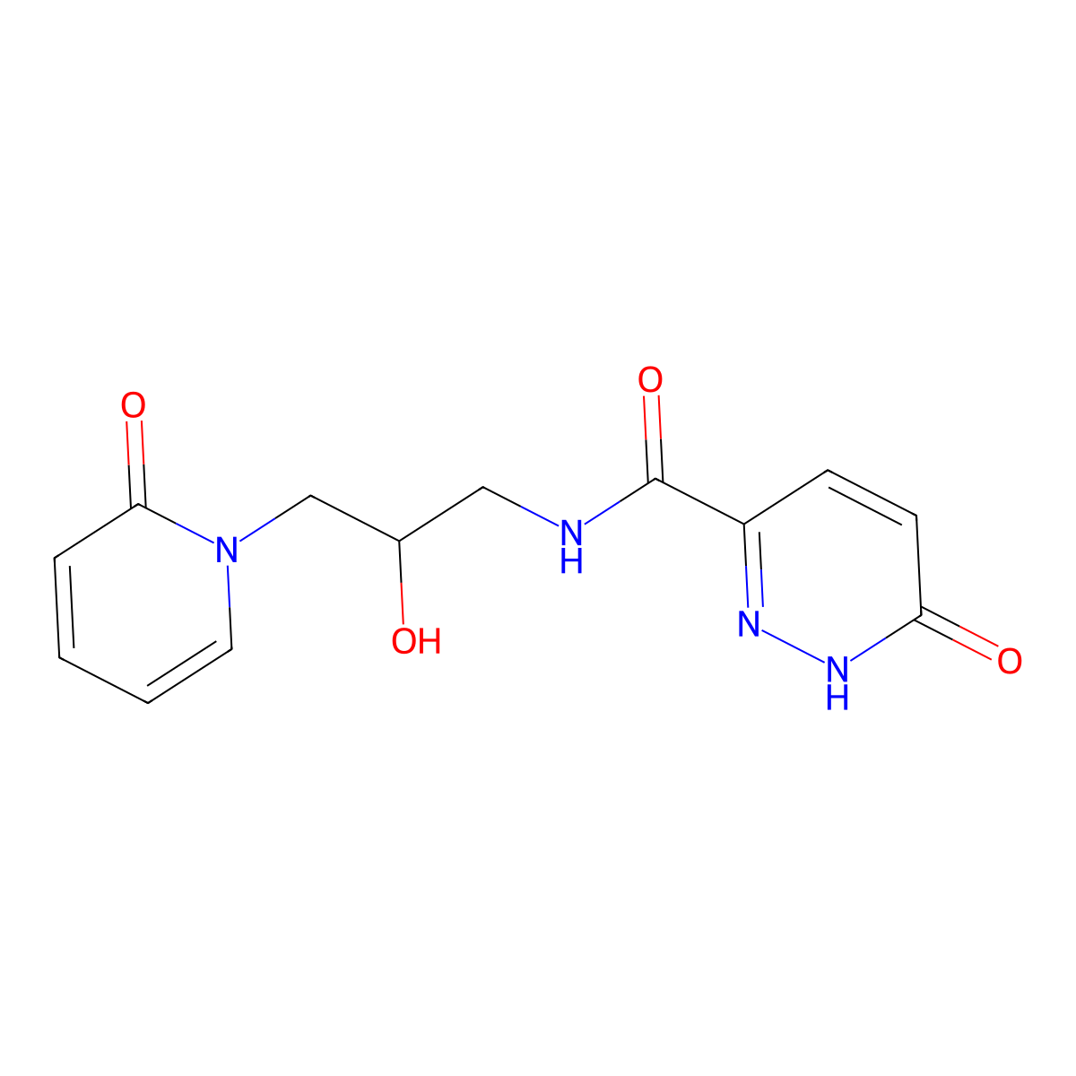 N-(2-hydroxy-3-(2-oxopyridin-1(2H)-yl)propyl)-6-oxo-1,6-dihydropyridazine-3-carboxamide molecular structure, CAS 1797187-87-1