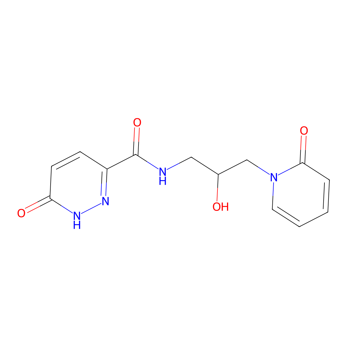 N-(2-hydroxy-3-(2-oxopyridin-1(2H)-yl)propyl)-6-oxo-1,6-dihydropyridazine-3-carboxamide molecular structure, CAS 1797187-87-1