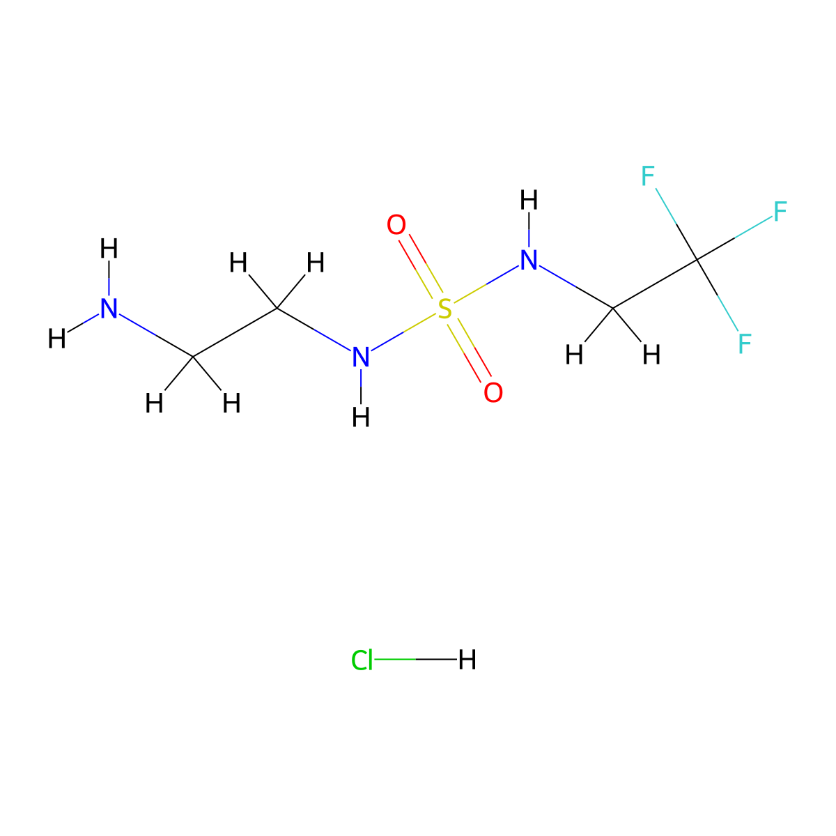 (2-Aminoethyl)[(2,2,2-trifluoroethyl)sulfamoyl]amine hydrochloride molecular structure, CAS 1797189-72-0