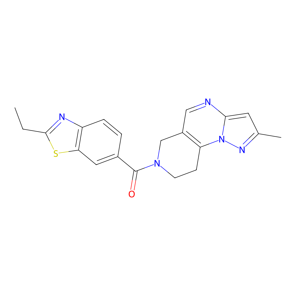 11-(2-Ethyl-1,3-benzothiazole-6-carbonyl)-4-methyl-2,3,7,11-tetraazatricyclo[7.4.0.0^{2,6}]trideca-1(9),3,5,7-tetraene molecular structure, CAS 1797189-97-9