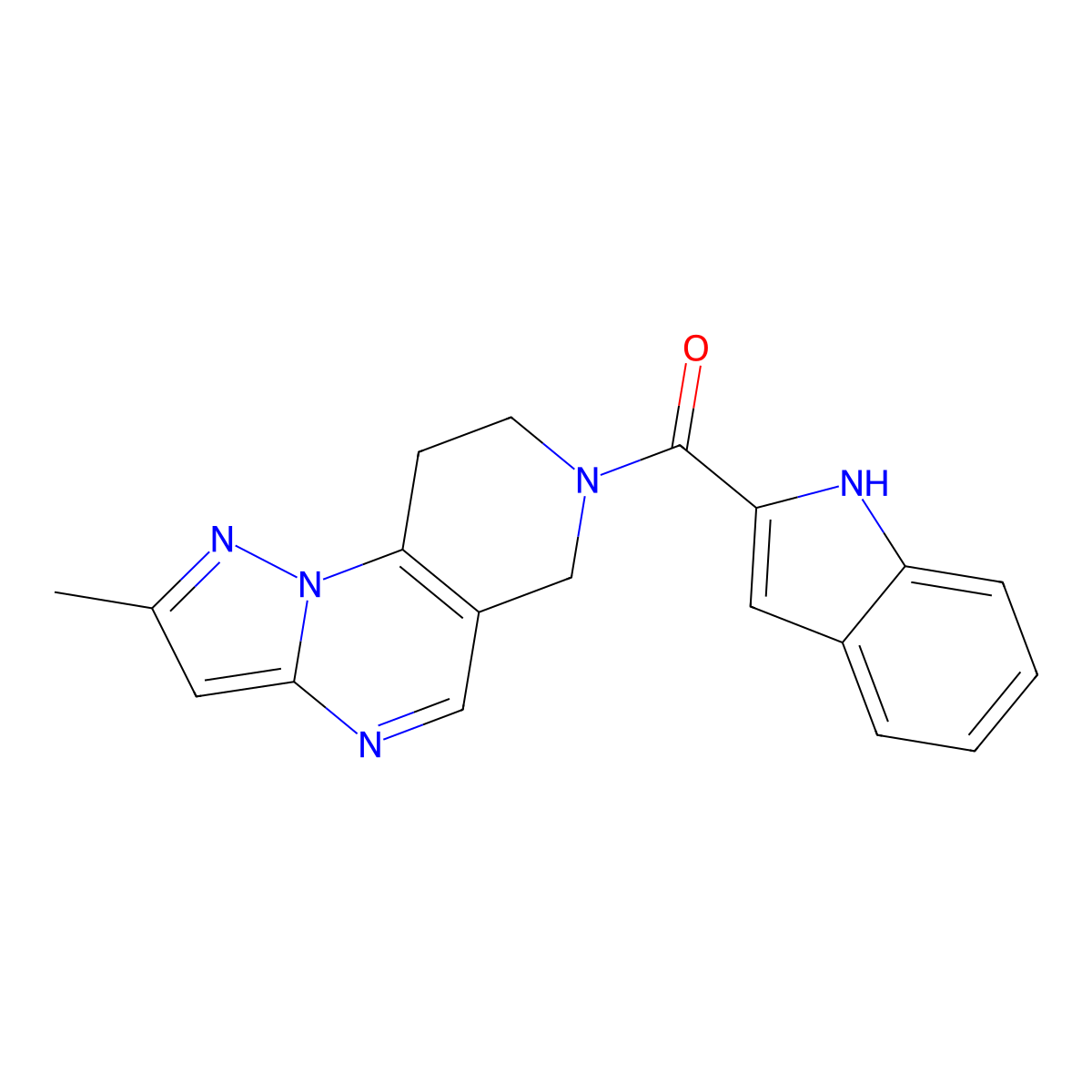11-(1H-indole-2-carbonyl)-4-methyl-2,3,7,11-tetraazatricyclo[7.4.0.0^{2,6}]trideca-1(9),3,5,7-tetraene molecular structure, CAS 1797190-04-5