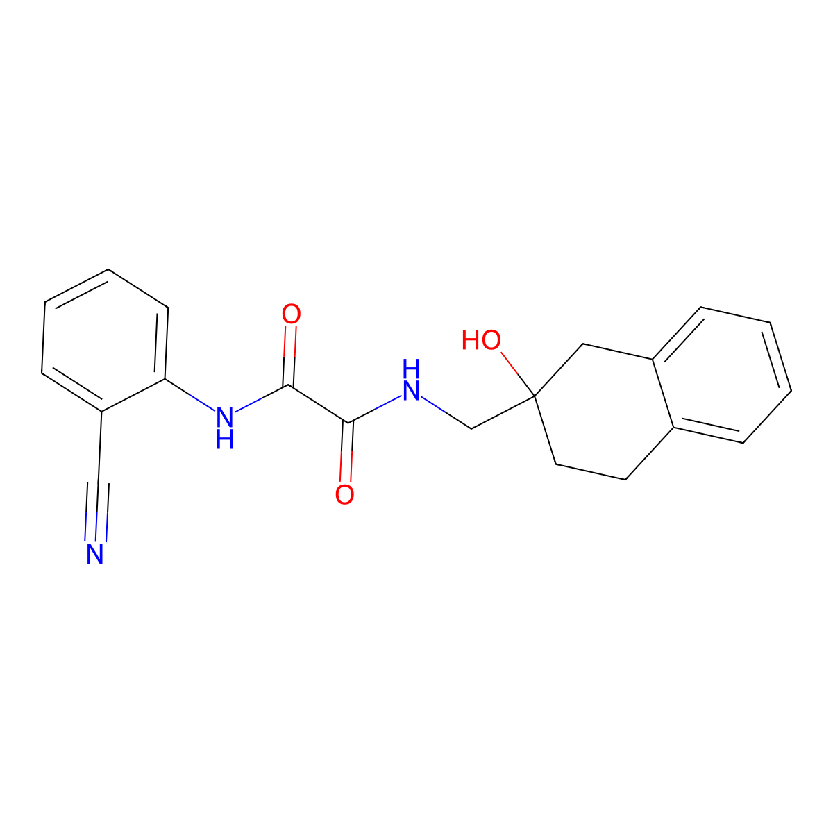 N1-(2-cyanophenyl)-N2-((2-hydroxy-1,2,3,4-tetrahydronaphthalen-2-yl)methyl)oxalamide molecular structure, CAS 1797191-15-1