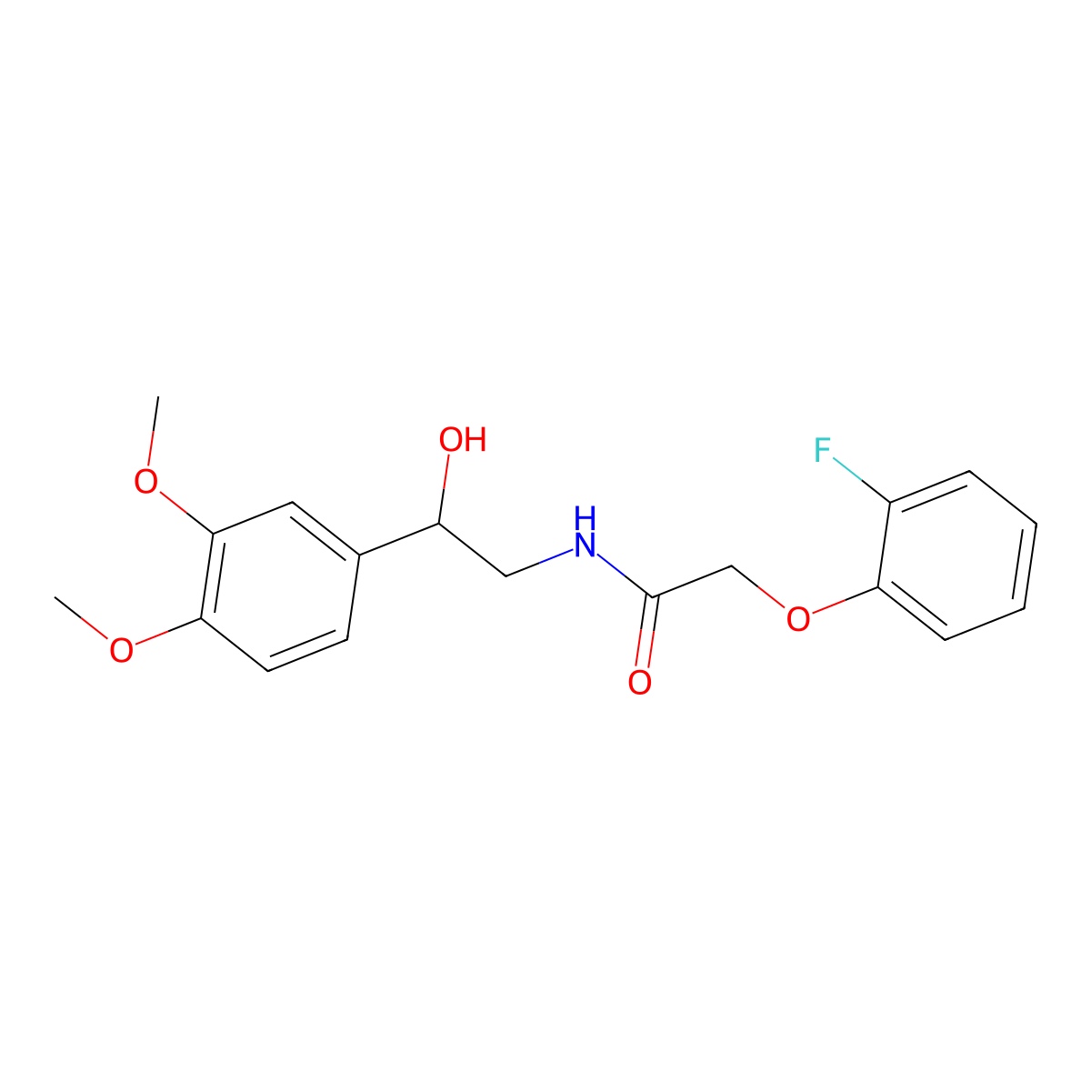 N-[2-(3,4-dimethoxyphenyl)-2-hydroxyethyl]-2-(2-fluorophenoxy)acetamide molecular structure, CAS 1797191-37-7