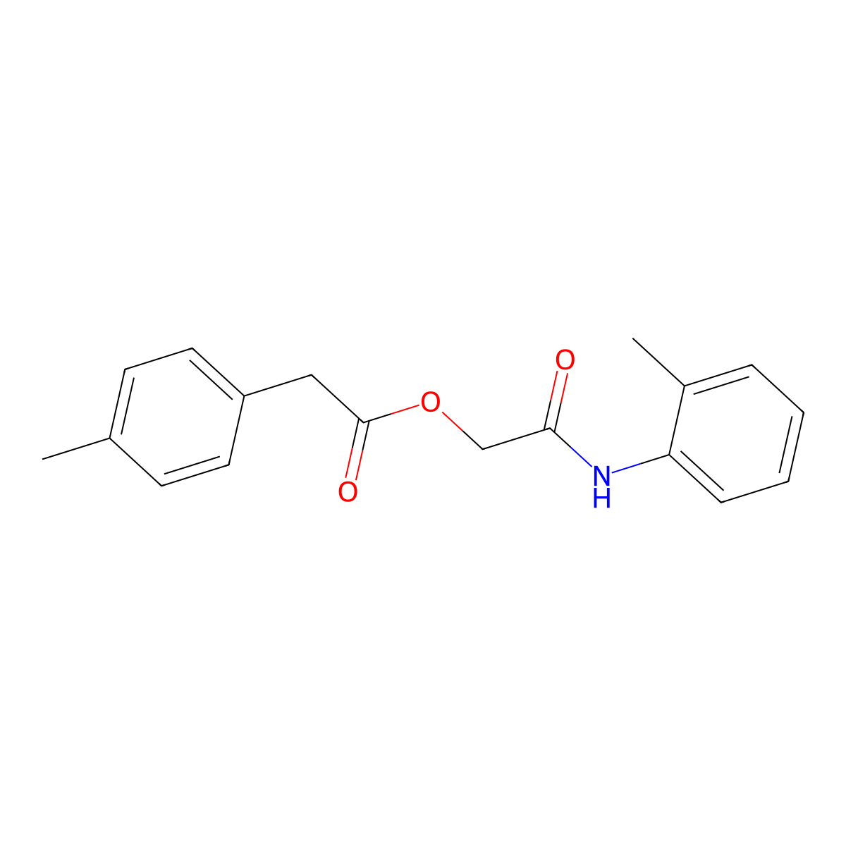 2-[(2-Methylphenyl)amino]-2-oxoethyl (4-methylphenyl)acetate molecular structure, CAS 1797196-04-3