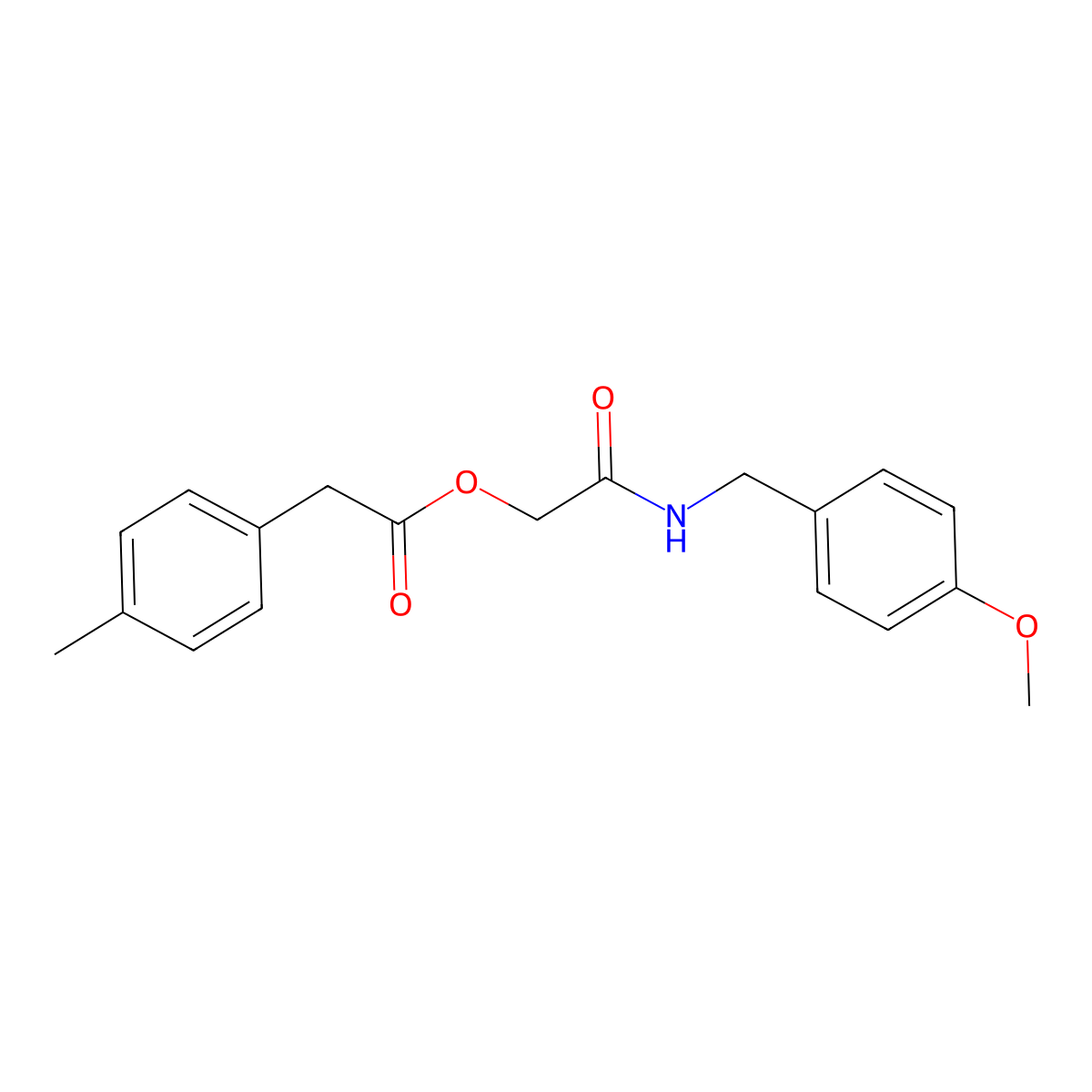 2-[(4-Methoxybenzyl)amino]-2-oxoethyl (4-methylphenyl)acetate molecular structure, CAS 1797196-30-5
