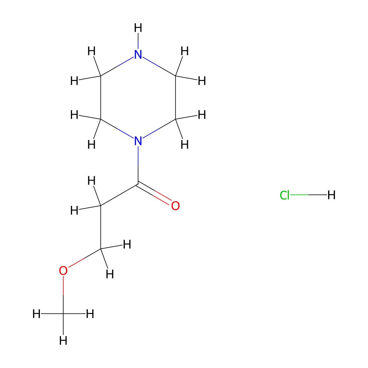 3-Methoxy-1-(piperazin-1-yl)propan-1-one hydrochloride molecular structure, CAS 1797202-14-2