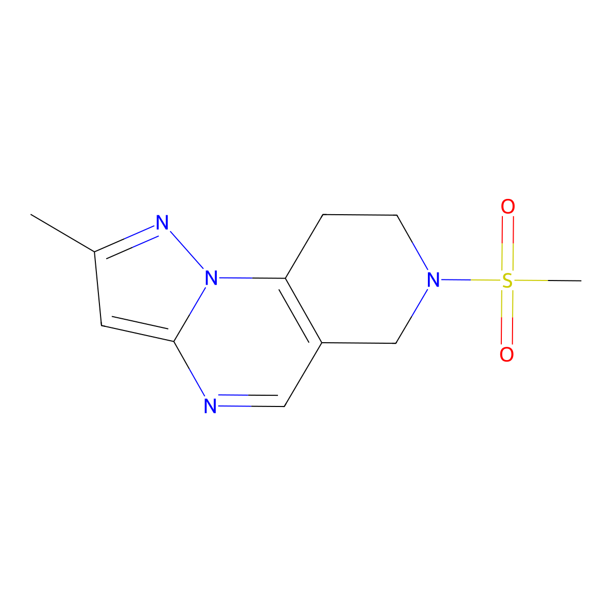 11-Methanesulfonyl-4-methyl-2,3,7,11-tetraazatricyclo[7.4.0.0^{2,6}]trideca-1(9),3,5,7-tetraene molecular structure, CAS 1797204-04-6