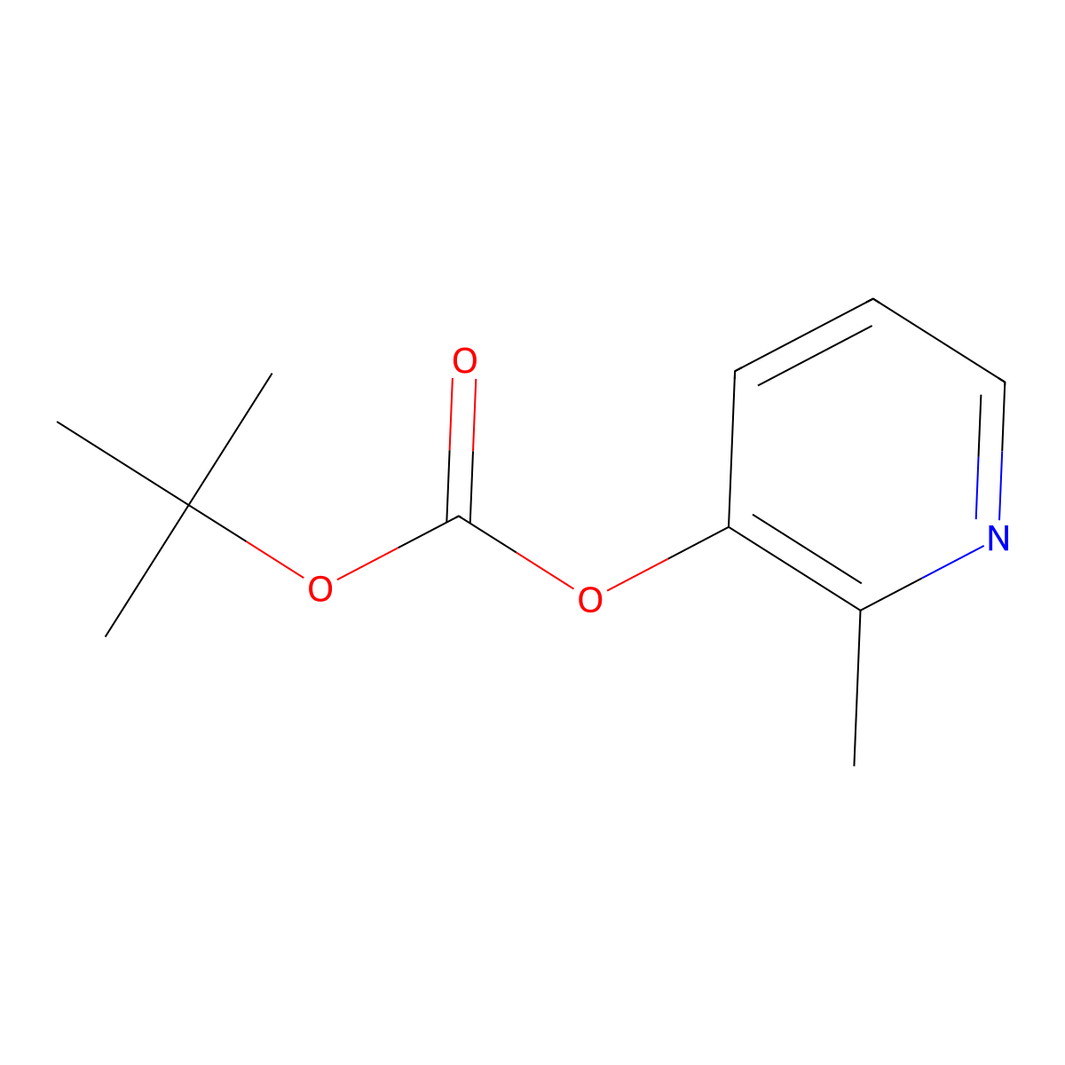 Tert-butyl 2-methylpyridin-3-yl carbonate molecular structure, CAS 1797209-64-3