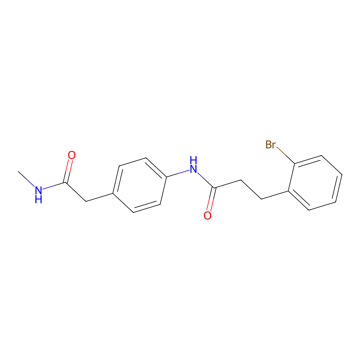 3-(2-bromophenyl)-N-(4-(2-(methylamino)-2-oxoethyl)phenyl)propanamide molecular structure, CAS 1797212-71-5