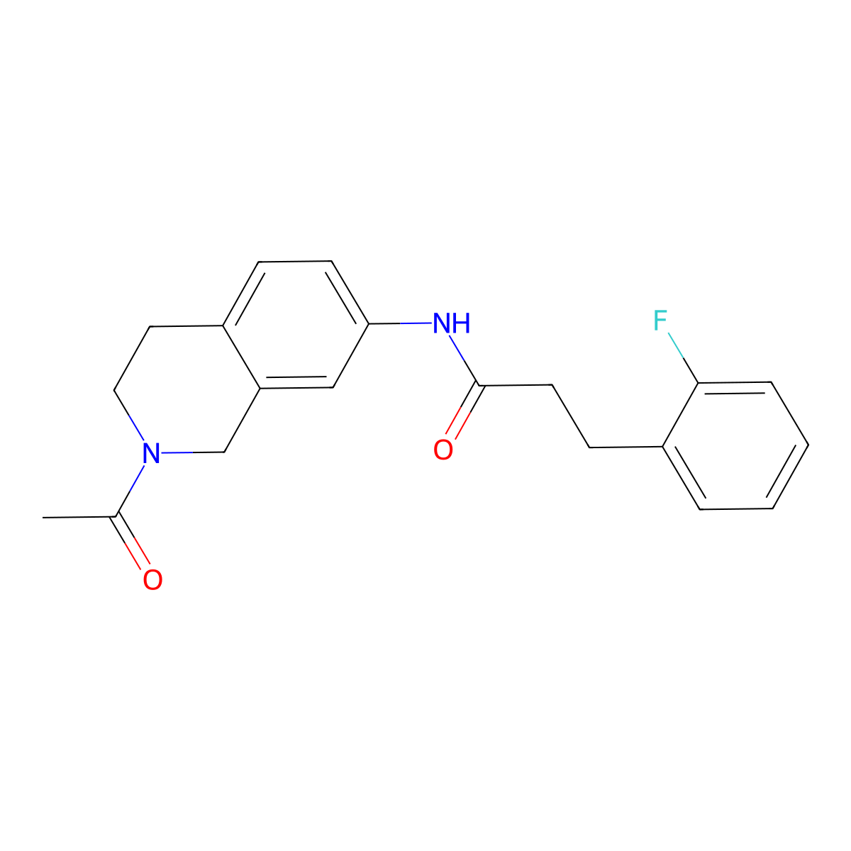 N-(2-acetyl-1,2,3,4-tetrahydroisoquinolin-7-yl)-3-(2-fluorophenyl)propanamide molecular structure, CAS 1797212-77-1