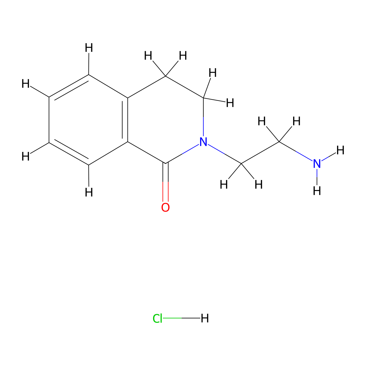 2-(2-Aminoethyl)-1,2,3,4-tetrahydroisoquinolin-1-one hydrochloride molecular structure, CAS 1797214-87-9